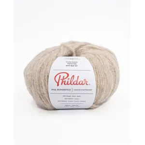 Phildar Pelote de Laine et Baby Alpaga PHIL ROMANTICO - Naturel Ecru -...
