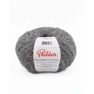 Phildar Pelote de laine et Alpaga à tricoter PHIL COUTURE - Gris chiné...