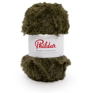 Phildar Pelote de fourrure à tricoter PHIL INUIT - 100GR - Kaki Vert -... pas cher
