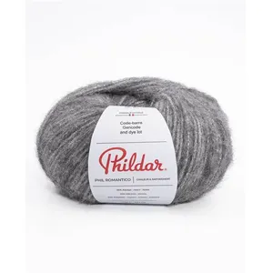 Phildar Pelote de Laine et Baby Alpaga PHIL ROMANTICO -(...) - Acier Gris