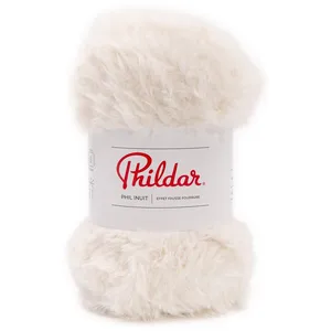 Pelote de fourrure à tricoter PHIL INUIT - 100GR - Phildar(...) - Ecru pas cher