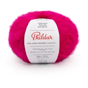 Phildar Pelote de mohair à tricoter PHIL LOVELY MOHAIR - Magenta rose ...