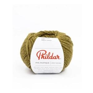Phildar Pelote de Coton et Lin PHIL RUSTIQUE - Kaki Vert