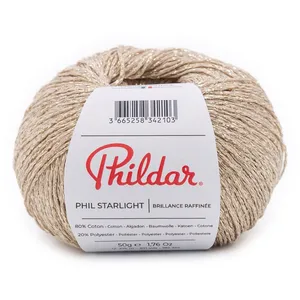 Coton fantaisie à tricoter Phil Starlight - Phildar(...) - Doré pas cher
