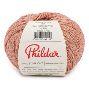 Coton fantaisie à tricoter Phil Starlight - Phildar(...) - Rose Cuivré