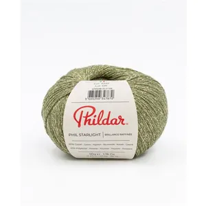 Coton fantaisie à tricoter Phil Starlight - Phildar(...) - Kaki Vert