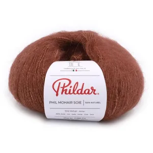 Phildar Fil exceptionnel à tricoter PHIL MOHAIR SOIE - Praline Marron ...