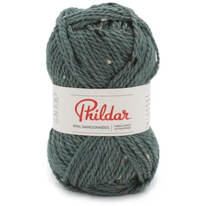 Phildar Pelote de laine et alpaga Phil Randonnées - Vert De gris - Ver...