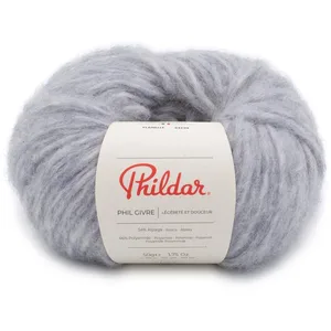 Phildar Pelote d'Alpaga à tricoter PHIL GIVRE - Gris (flanelle) - Gris...