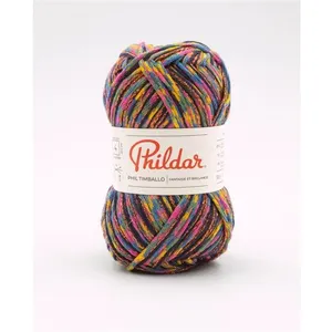 Phildar Pelote de Coton PHIL TIMBALLO - Arlequin Multicolore - Arlequi...