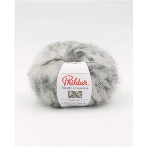 Phildar Pelote de laine et Mohair PHIL LEO - 25gr - Blanc/Noir Dalmati...