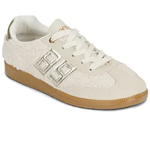 Les Petites Bombes Baskets beiges et dorées pas cher
