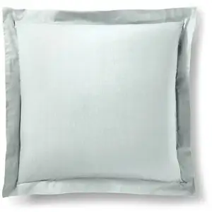 Coton Pur - Taie d'oreiller Volant plat 100% coton menthe 63x63 cm pas cher