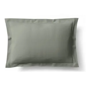 Coton Pur - Taie d'oreiller en percale de coton ardoise 50x70 cm pas cher