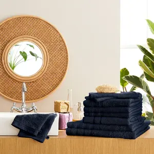 Coton Pur - Pack complet Spa - 10 Pièces bleu nuit T.U