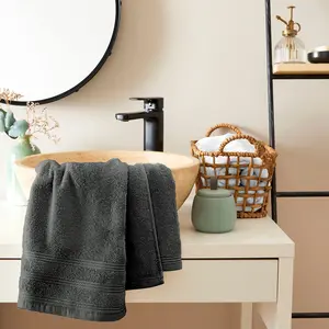Coton Pur - Serviette de Toilette Spa ardoise 50x100 cmVendu parcarrefour