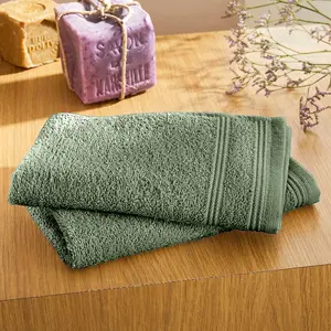 Comparateur de prix : UNIVERS DECOR Coton Pur - 4 Serviettes Invite Spa romarin 30x50 cm