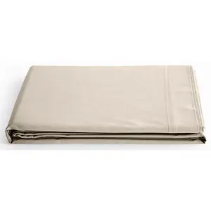 Coton Pur - Drap Plat 100% Coton sable 240x300 cm pas cher