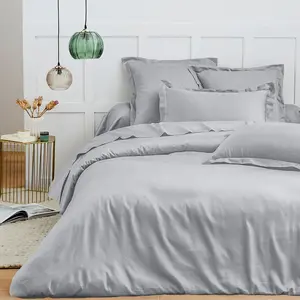 COTON PUR Housse de couette 260 x 240 cm "Prémium" pour lit 2 places King Size - Prémium Nuage pas cher
