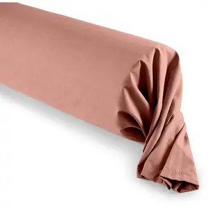 Coton Pur - Taie de Traversin 100% coton vieux rose T.U pas cher