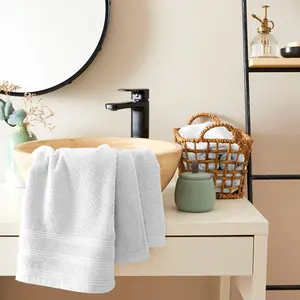 Coton Pur - Serviette de Toilette Spa neige 50x100 cm pas cher