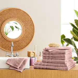 UNIVERS DECOR Coton Pur - Pack complet Spa - 10 Pièces vieux rose T.U