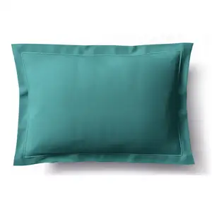 Coton Pur - Taie d'oreiller en percale de coton paon 50x70 cm pas cher
