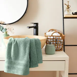 Coton Pur - Serviette de Toilette Spa menthe 50x100 cmVendu parcarrefour