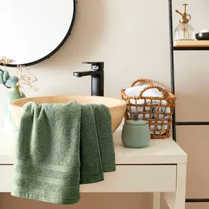 Coton Pur - Serviette de Toilette Spa romarin 50x100 cmVendu parcarrefour