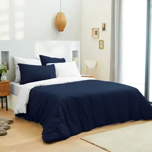 UNIVERSDECOR Pack Complet 6 Pièces Bleu/Blanc Réversible Housse De Couette Pour Lit... pas cher