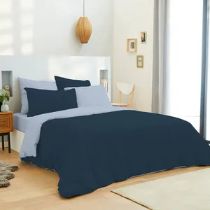 Pack complet 6 pièces Marine-Bleu Ciel réversible housse de couette po... pas cher