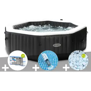 Comparateur de prix : Intex Kit spa gonflable Intex PureSpa Carbone octogonal Bulles et Jets...