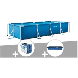 Kit piscine tubulaire rectangulaire 3,00 x 2,00 x 0,75 m + Bâche de pr...