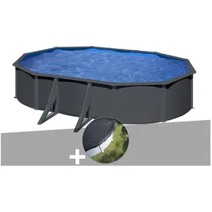 Comparateur de prix : Gre Kit piscine acier gris anthracite Gré Louko ovale 5,27 x 3,27 x 1...