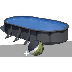 Comparateur de prix : GRE Kit piscine acier gris anthracite Gré Louko ovale 7,44 x 3,99 x 1,...