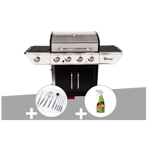 Comparateur de prix : SOMAGIC Barbecue à gaz avec chariot Manhattan 450GPI + plancha + Malet...