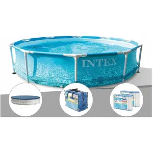 Comparateur de prix : Intex Kit piscine tubulaire Intex Metal Frame Ocean ronde 3,05 x 0,76 ...