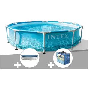 Comparateur de prix : Intex Kit piscine tubulaire Intex Metal Frame Ocean ronde 3,05 x 0,76 ...