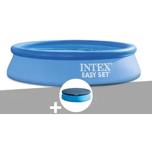 Comparateur de prix : Intex Kit piscine autoportée Easy Set 2,44 x 0,61 m + Bâche de protection