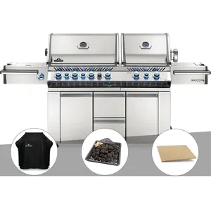 Comparateur de prix : Napoleon Barbecue à gaz Prestige Pro 825 + Housse de protection + Plat...