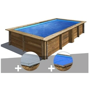 Comparateur de prix : GRE - Kit piscine bois Gré Lemon 3,75 x 2,00 x 0,68 m + Bâche hiver + ...