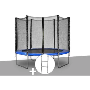 Kit trampoline Jardideco Atlas diamètre 2,44 m Bleu + Echelle