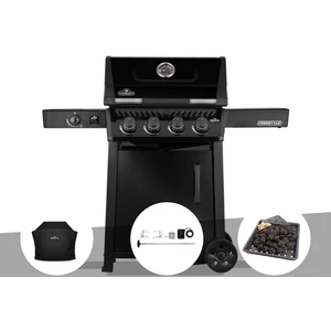 Napoleon Barbecue Gaz Freestyle Noir 4 Brûleurs + 1 Réchaud Latéral + ... pas cher