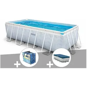 Comparateur de prix : Kit piscine tubulaire Intex Chevron rectangulaire 4,00 x 2,00 x 1,00 m...