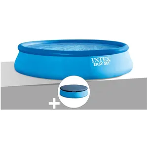 Comparateur de prix : Intex Kit piscine autoportée Easy Set 4,57 x 1,07 m + Bâche de protection