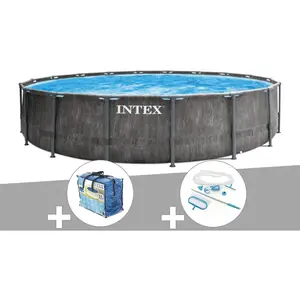 Comparateur de prix : Intex Kit piscine tubulaire Intex Baltik ronde 5,49 x 1,22 m + Bâche ...