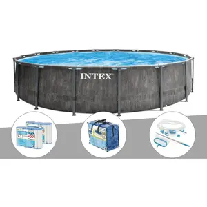 Comparateur de prix : Intex Kit piscine tubulaire Intex Baltik ronde 5,49 x 1,22 m + Bâche ...