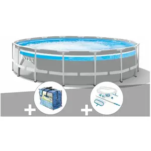 Comparateur de prix : Intex Kit piscine tubulaire Intex Prism Frame Clearview ronde 4,88 x 1...