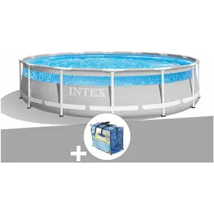 Comparateur de prix : Kit piscine tubulaire Intex Prism Frame Clearview ronde 4,27 x 1,07 m ...