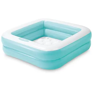 Comparateur de prix : Piscine gonflable carrée Bleu - Intex
